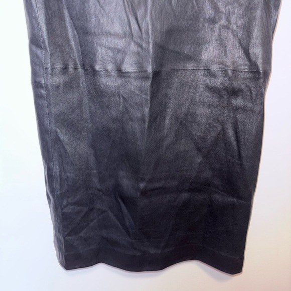 SPRWMN Black Leather Pencil Midi Skirt - Picture 3 of 6